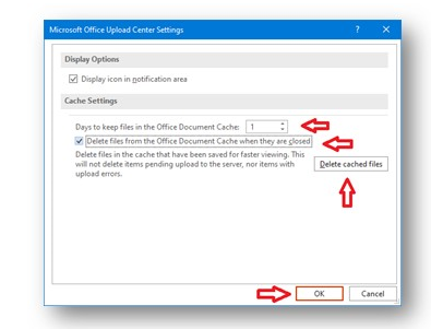 delete office file cache